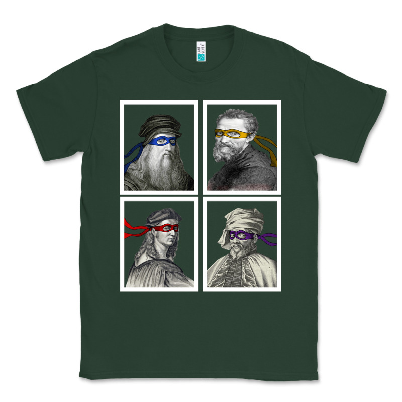 Ninja Artists Leonardo Donatello Raphael Michelangelo Parody Renaissan Classic Tee by trangStudio | Teevron