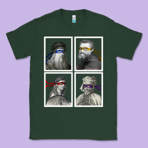 Ninja Artists Leonardo Donatello Raphael Michelangelo Parody Renaissan Classic Tee Designed By Trangstudio
