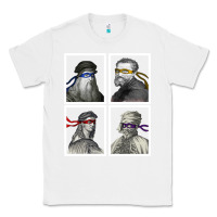 White Ninja Artists Leonardo Donatello Raphael Michelangelo Parody Renaissan Classic Tee - trangStudio