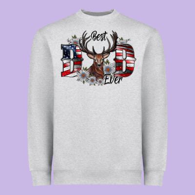 Best Dad Ever Heavyweight Sweatshirt Designed By Cowhidedigitalart