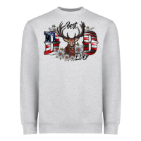 Heather Grey Best Dad Ever Heavyweight Sweatshirt - CowhideDigitalArt