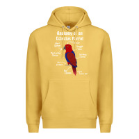 Antique Gold Anatomy of a female Eclectus Parrot Premium Hoodie - trangStudio