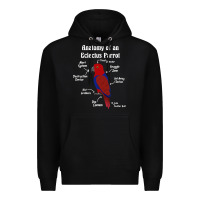 Black Anatomy of a female Eclectus Parrot Premium Hoodie - trangStudio