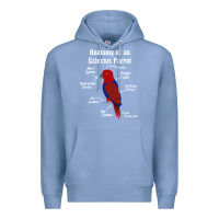 Colony Blue Anatomy of a female Eclectus Parrot Premium Hoodie - trangStudio