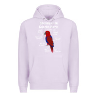 Lilac Anatomy of a female Eclectus Parrot Premium Hoodie - trangStudio