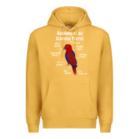 Mustard Anatomy of a female Eclectus Parrot Premium Hoodie - trangStudio