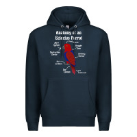 Navy Anatomy of a female Eclectus Parrot Premium Hoodie - trangStudio