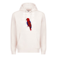 Pale Pink Anatomy of a female Eclectus Parrot Premium Hoodie - trangStudio