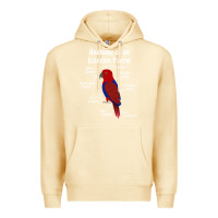 Pina Colada Anatomy of a female Eclectus Parrot Premium Hoodie - trangStudio