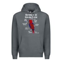 Rock Anatomy of a female Eclectus Parrot Premium Hoodie - trangStudio