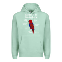 Seafoam Anatomy of a female Eclectus Parrot Premium Hoodie - trangStudio