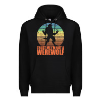 Black trust me i'm not a werewolf men boys halloween costume Premium Hoodie - trangStudio