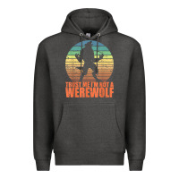 Charcoal Heather trust me i'm not a werewolf men boys halloween costume Premium Hoodie - trangStudio