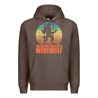 Coffee trust me i'm not a werewolf men boys halloween costume Premium Hoodie - trangStudio