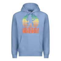 Colony Blue trust me i'm not a werewolf men boys halloween costume Premium Hoodie - trangStudio