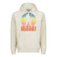 Oatmeal Heather trust me i'm not a werewolf men boys halloween costume Premium Hoodie - trangStudio