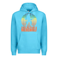 Ocean Blue trust me i'm not a werewolf men boys halloween costume Premium Hoodie - trangStudio