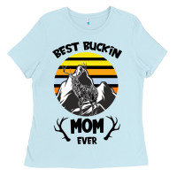 Baby Blue Best Buckin Mom Ever Ladies Tee - Bettercallsaul