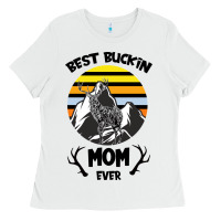 White Best Buckin Mom Ever Ladies Tee - Bettercallsaul