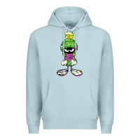 Blue Mist Marvin The Martian Glitch Premium Hoodie - trangStudio