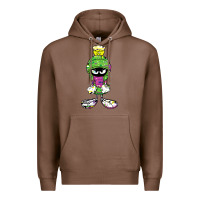 Chestnut Marvin The Martian Glitch Premium Hoodie - trangStudio