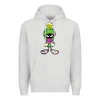 Dove Grey Marvin The Martian Glitch Premium Hoodie - trangStudio
