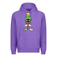 Purple Marvin The Martian Glitch Premium Hoodie - trangStudio