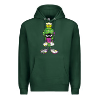 Sports Green Marvin The Martian Glitch Premium Hoodie - trangStudio