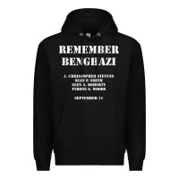 Black Remember Benghazi Patriotic For US Veteran Gift Premium Hoodie - trangStudio