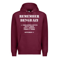 Burgundy Remember Benghazi Patriotic For US Veteran Gift Premium Hoodie - trangStudio
