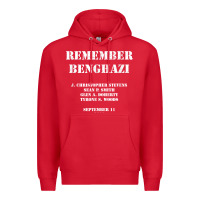 Red Remember Benghazi Patriotic For US Veteran Gift Premium Hoodie - trangStudio