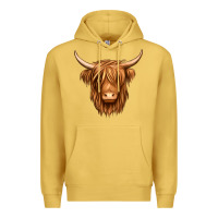 Antique Gold long haired cow Premium Hoodie - Jasminsmagicworld