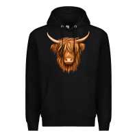 Black long haired cow Premium Hoodie - Jasminsmagicworld