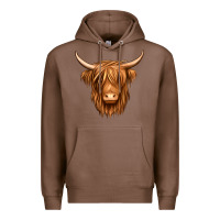 Chestnut long haired cow Premium Hoodie - Jasminsmagicworld