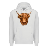 Dove Grey long haired cow Premium Hoodie - Jasminsmagicworld