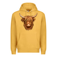 Mustard long haired cow Premium Hoodie - Jasminsmagicworld