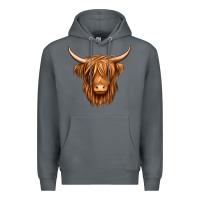 Rock long haired cow Premium Hoodie - Jasminsmagicworld