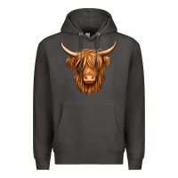 Smoke long haired cow Premium Hoodie - Jasminsmagicworld