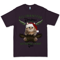 Plum All I Want For Christmas Is You Just Kidding I Want Cats Premium Tee - Bettercallsaul