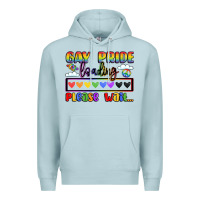 Blue Mist gay pride loading please wait Premium Hoodie - LillyAllenDesigns