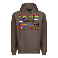 Coffee gay pride loading please wait Premium Hoodie - LillyAllenDesigns