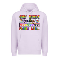 Lilac gay pride loading please wait Premium Hoodie - LillyAllenDesigns