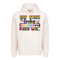 Pale Pink gay pride loading please wait Premium Hoodie - LillyAllenDesigns