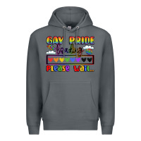 Rock gay pride loading please wait Premium Hoodie - LillyAllenDesigns