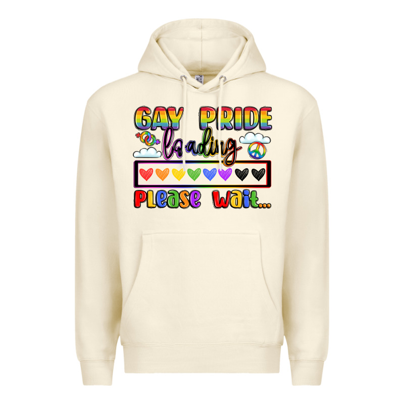 Gay Pride Loading Please Wait Premium Hoodie by LillyAllenDesigns | Teevron