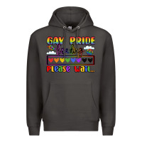 Smoke gay pride loading please wait Premium Hoodie - LillyAllenDesigns