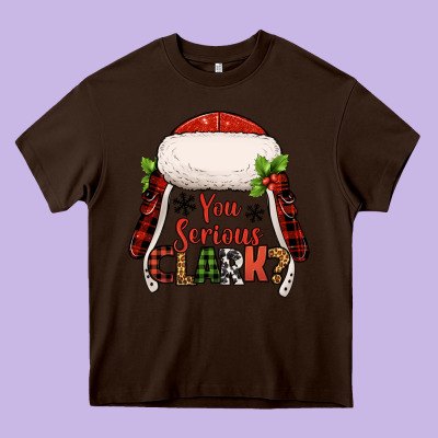 Western You Serious Clark Christmas Heavy Core Tee Designed By Jasminsmagicworld