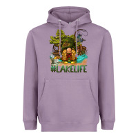 Lavender lake life gnome Heavyweight Hoodie - BarkalooDesign