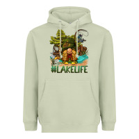 Matcha lake life gnome Heavyweight Hoodie - BarkalooDesign