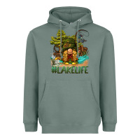Sage lake life gnome Heavyweight Hoodie - BarkalooDesign